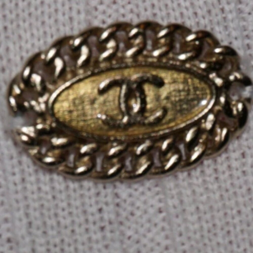 Fall 08 Authentic Chanel White Sweater Top Size 44! Rare!